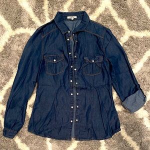 Denim Button Down Top